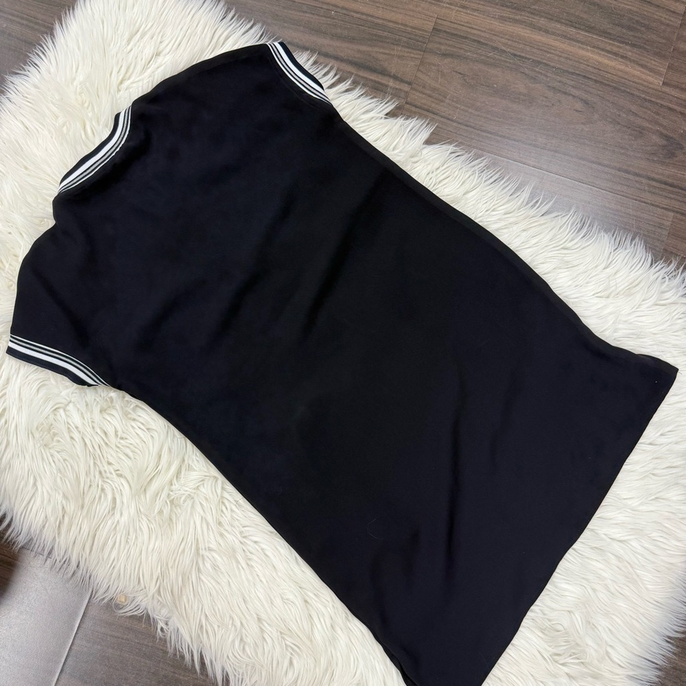 Zara Navy Short Sleeve Dress with White Trim - Picture 8 of 10